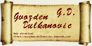Gvozden Dulkanović vizit kartica